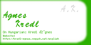 agnes kredl business card